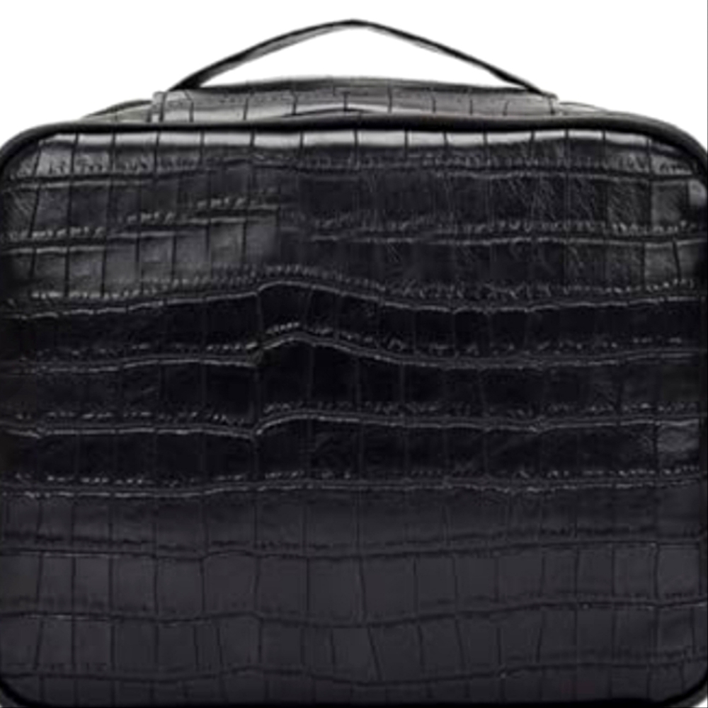 Vanity Storage Women Cosmetic Bag PU Leather Travel Handbag Organizer Makeup
